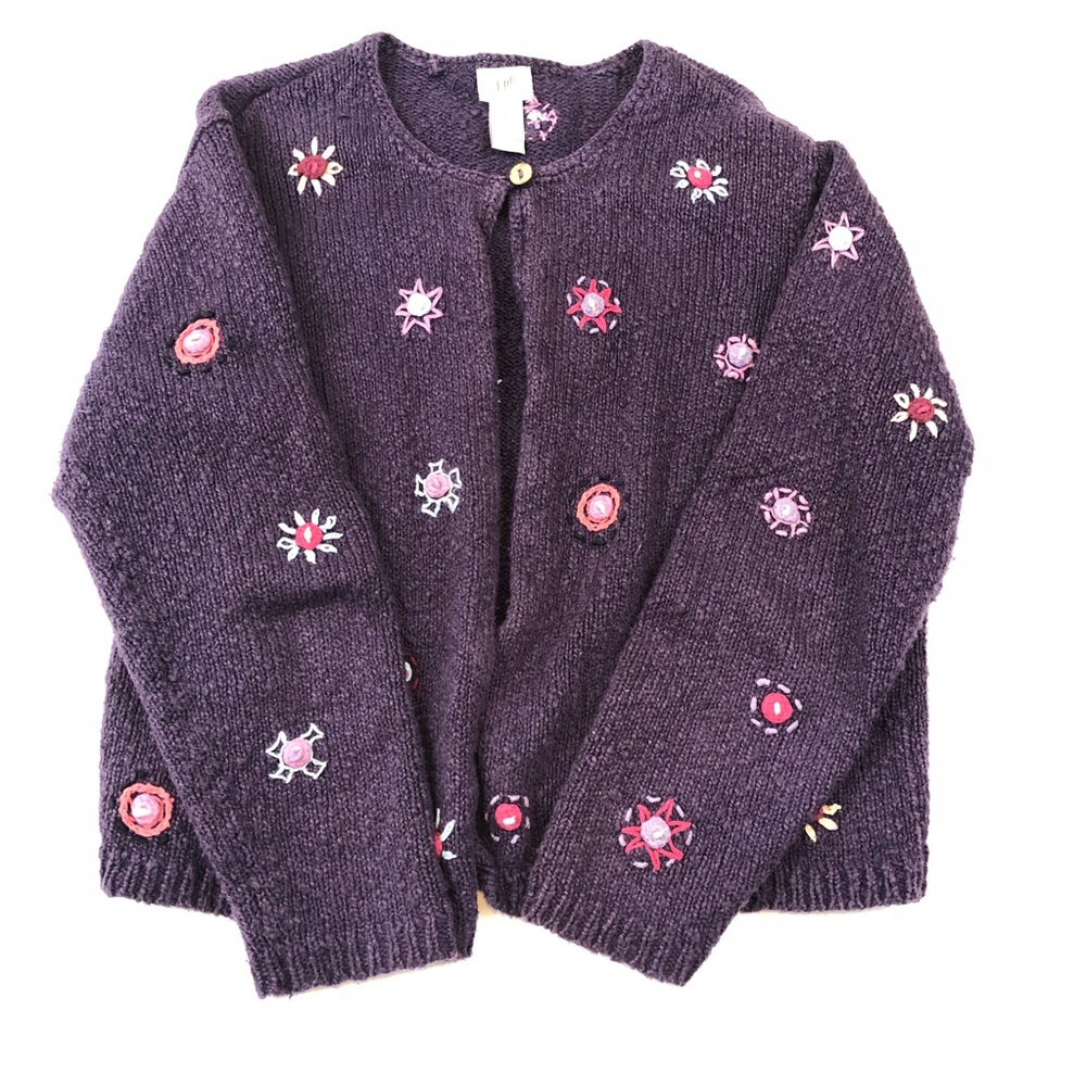 J. Jill floral knit cardigan